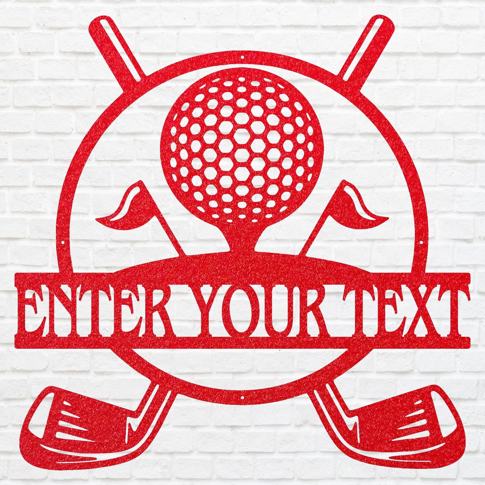 Personalized Golf Name Sign, Custom Metal Name Sign, Game Room Decoration, Home Decor Metal Golf Sign, Golf Player Gift