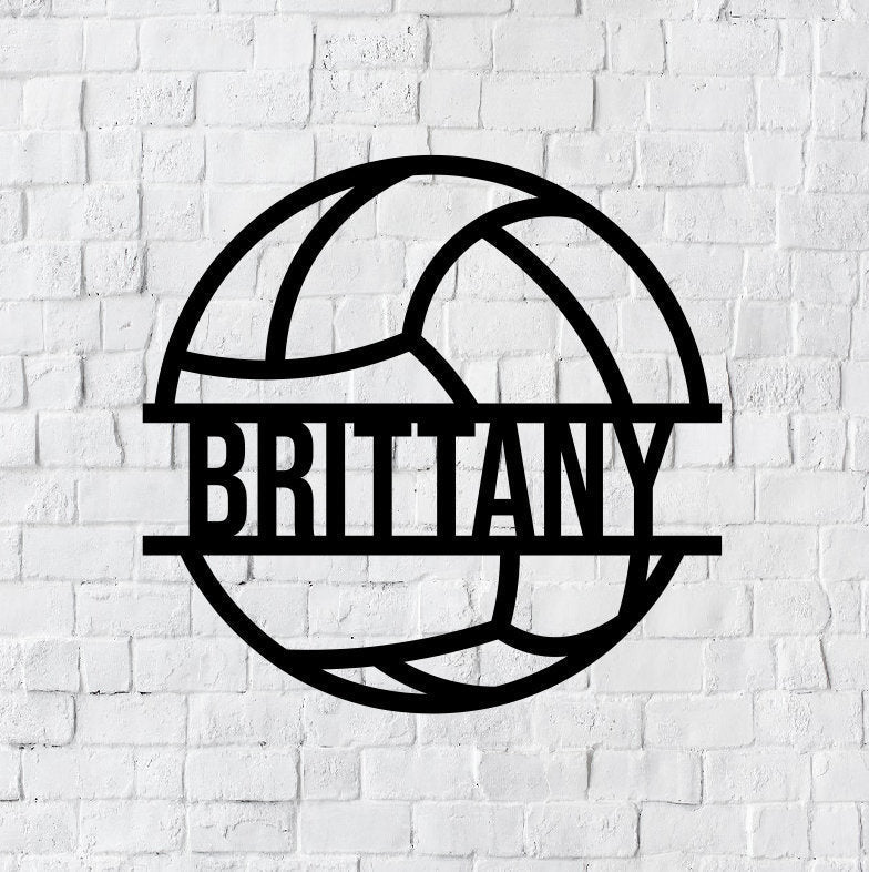 Personalized Volleyball Metal Wall Art, Volleyball Wall Decor, Metal Wall Decor, Home Decor