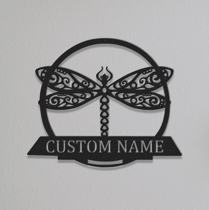 Custom Dragonfly Sign,LED light,Garden Decor,House Decor,Garden Sign,Dragonfly Sign,Personalized Dragonfly Sign,Family Name Sign