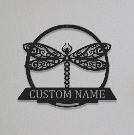 Custom Dragonfly Sign,LED light,Garden Decor,House Decor,Garden Sign,Dragonfly Sign,Personalized Dragonfly Sign,Family Name Sign