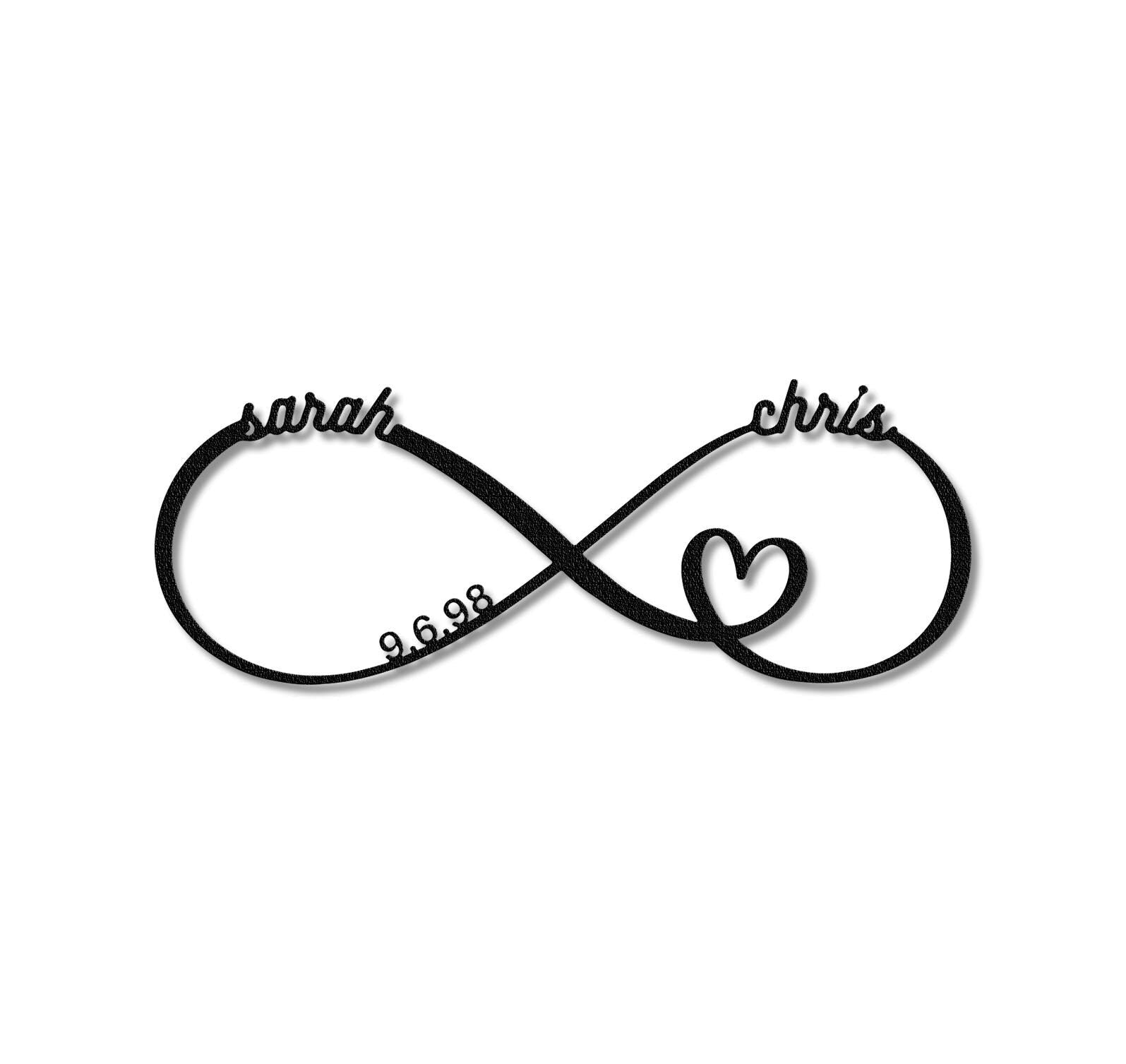 Personalized Wedding Date Sign, Custom Infinity Sign,Wedding Gift for Couple, Engagement Sign, Anniversary Gift, Bridal Shower Gift
