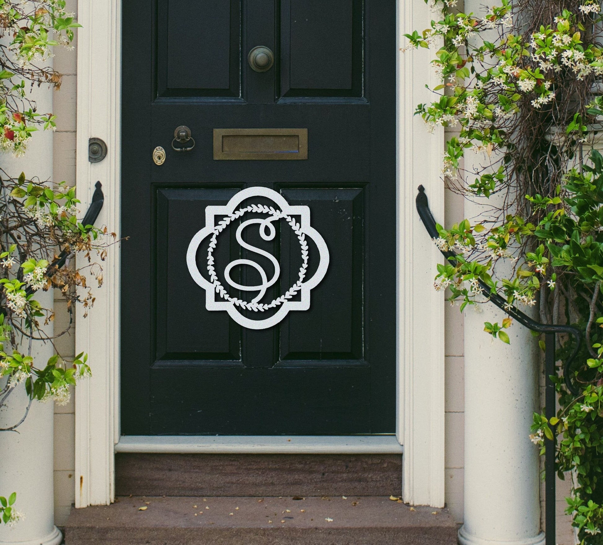 Custom Family Name Metal Sign,Personalized Last Name Sign,Initial Metal Monogram,Door Hanger, Wedding Gift for Couple,Anniversary Monogram