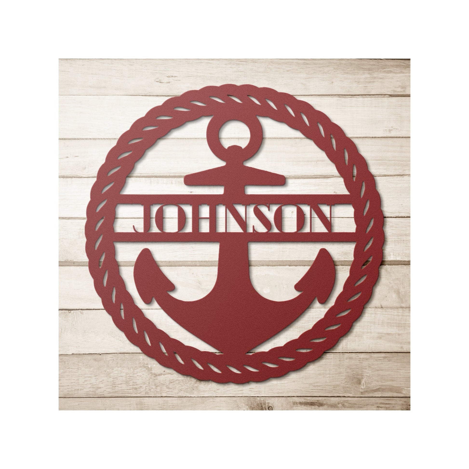 Custom Anchor Family Metal Sign, Personalized Family Name Metal Sign, Metal Family Wall Art, 2022 New Home or First Home Ornament