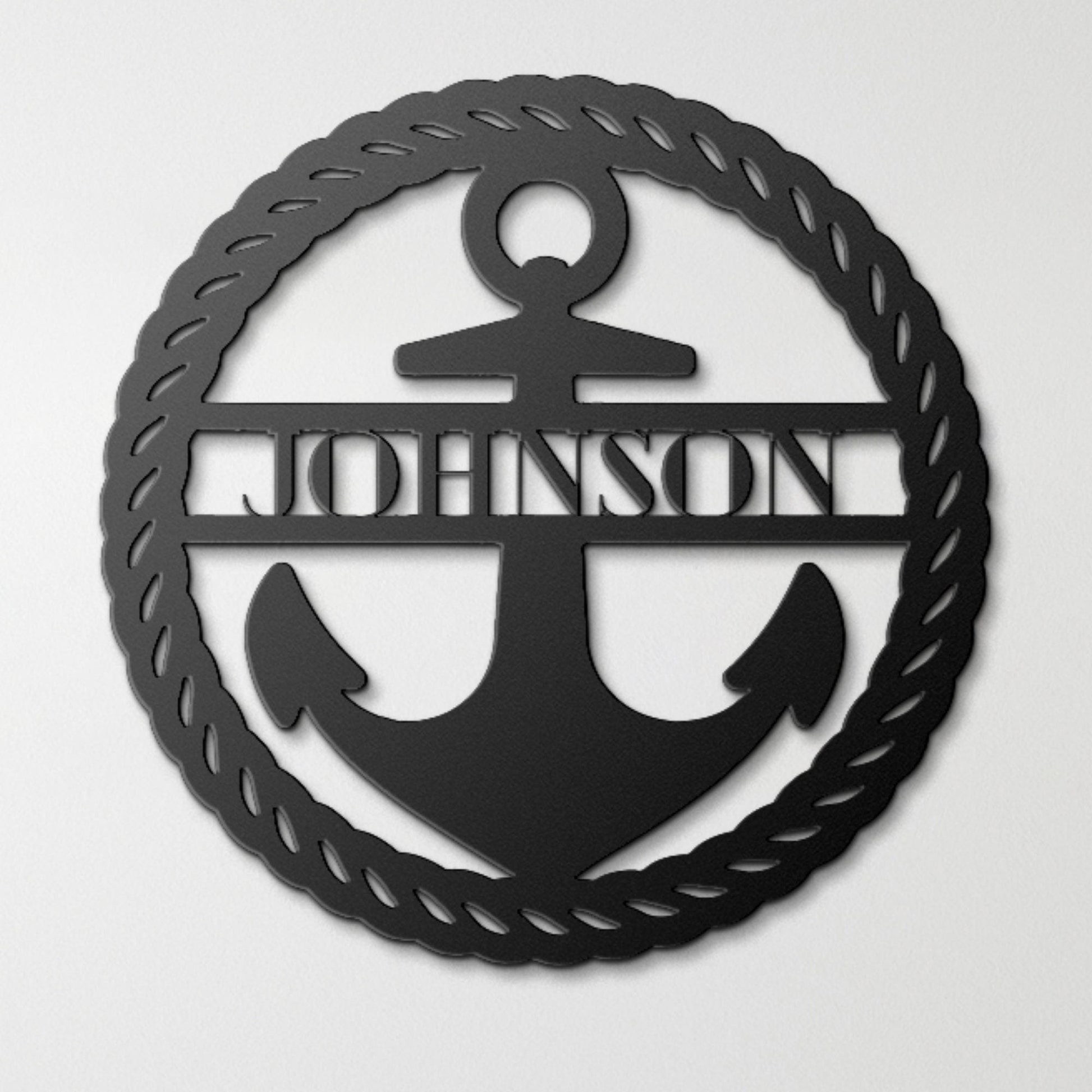 Custom Anchor Family Metal Sign, Personalized Family Name Metal Sign, Metal Family Wall Art, 2022 New Home or First Home Ornament