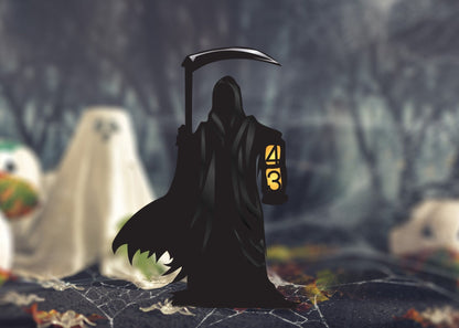Custom Metal Halloween Reaper Yard Sign, Grim Reaper Address Sign, Halloween Address Sign, Address Lawn Sign, Halloween Lawn Sign