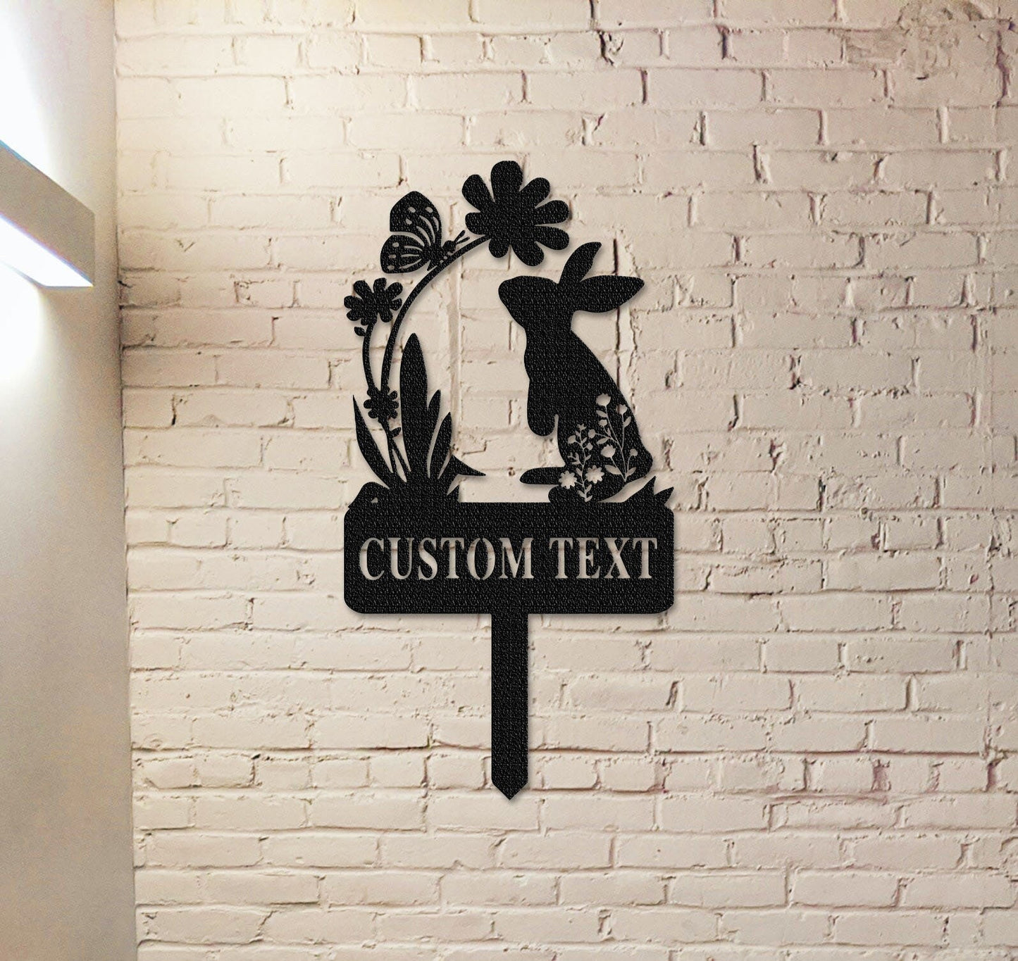 Personalized Bunny Stake Sign,Custom Rabbit Garden Decor,Year of Rabbit Gift,Pet Grave Marker,Outdoor decor,Rabbit Sign With Stake,Pet Loss