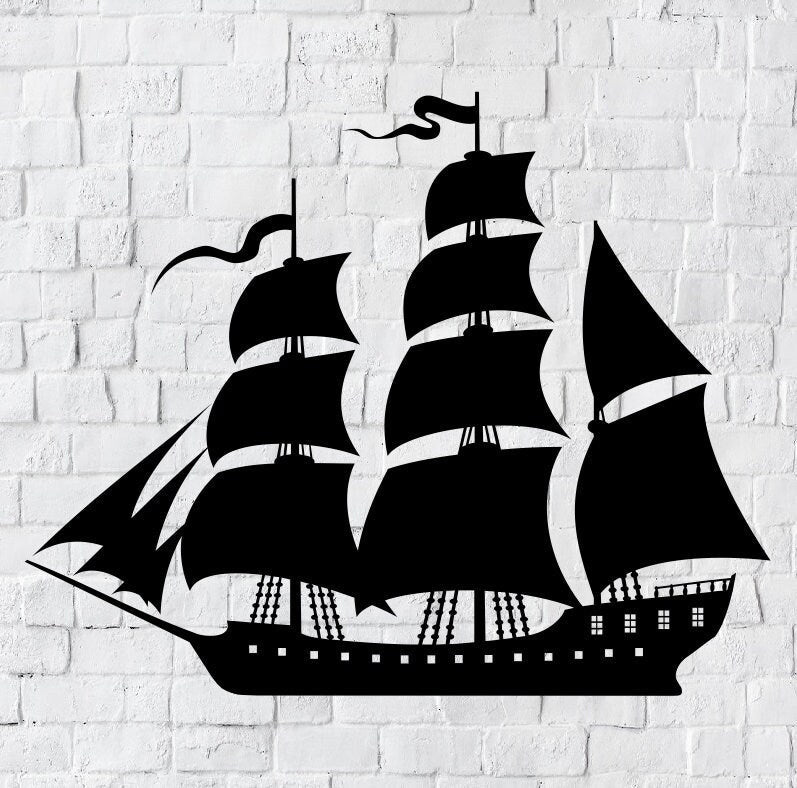 Pirate Ship Metal Name Sign, Pirate Metal Wall Decor, Metal Pirate Sign, Personalized Home Decor, Pirateship Metal Wall Art