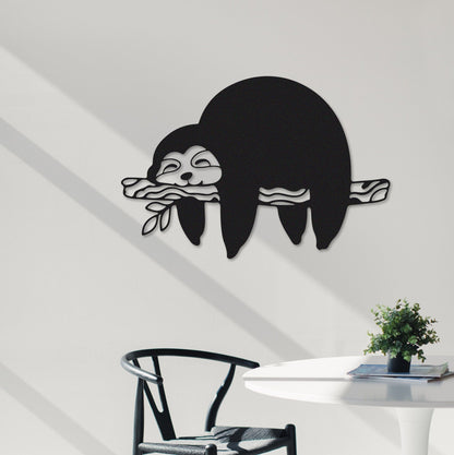 Cute Sloth Metal Wall Art,Lazy Sloth Lover Gift,Sloth Wood Wall Decor,Metal Sloth Art,Room decoration,Housewarming gift,Sloth Metal Sign