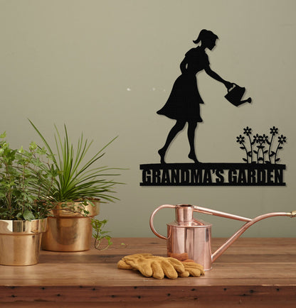 Custom Garden Metal Sign,Garden Wall Art,Personalized Garden Decor,Garden Wall Hanger,Outdoor Decor,Yard Decor,Grandma's Garden sign