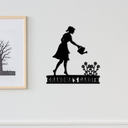 Custom Garden Metal Sign,Garden Wall Art,Personalized Garden Decor,Garden Wall Hanger,Outdoor Decor,Yard Decor,Grandma's Garden sign