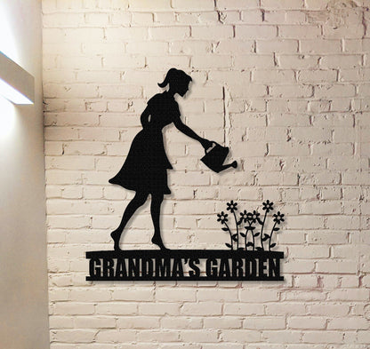 Custom Garden Metal Sign,Garden Wall Art,Personalized Garden Decor,Garden Wall Hanger,Outdoor Decor,Yard Decor,Grandma's Garden sign