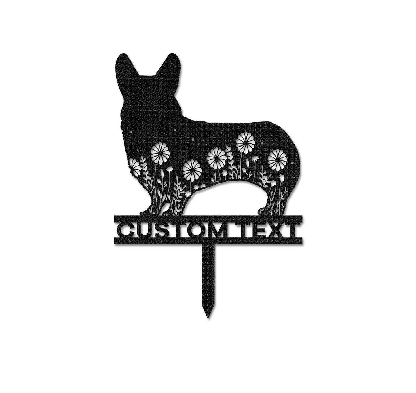 Custom Corgi Memorial Stake Sign,Pet Grave Markers Sign, Metal Sign With Stake,Pet Loss Gift,Sympathy Sign, Remembrance Stake