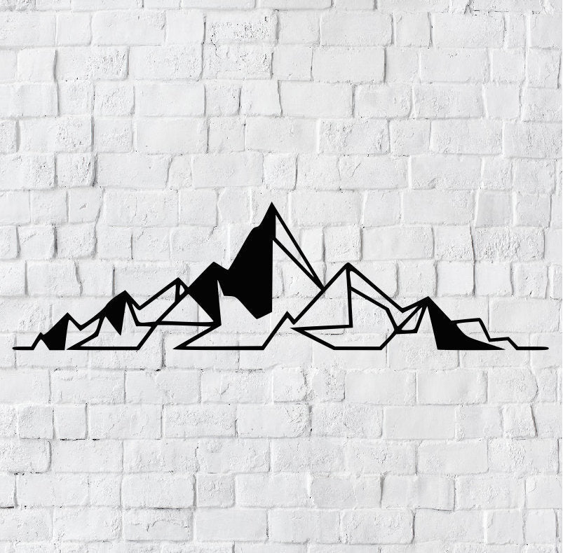 Geometric Mountain Metal Home Decor / Mountain Deer Wall Art / Mountain Metal Wall Art / Metal Wall Art / Wall Art / Metal Wall Decor