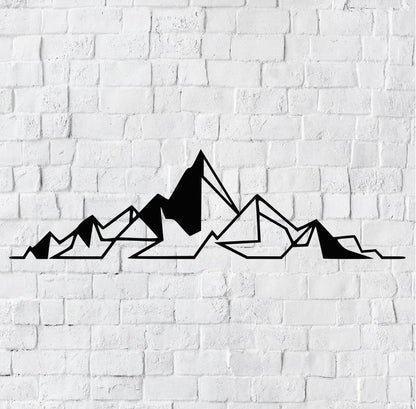 Geometric Mountain Metal Home Decor / Mountain Deer Wall Art / Mountain Metal Wall Art / Metal Wall Art / Wall Art / Metal Wall Decor