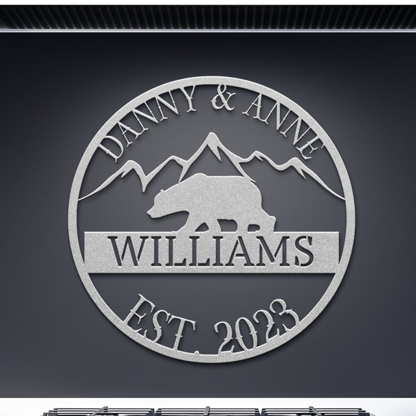 California Metal Wedding Sign, Last Name Established Sign, Family Name Sign, Metal Sign Custom, Couple Gift, California Personalized Sign