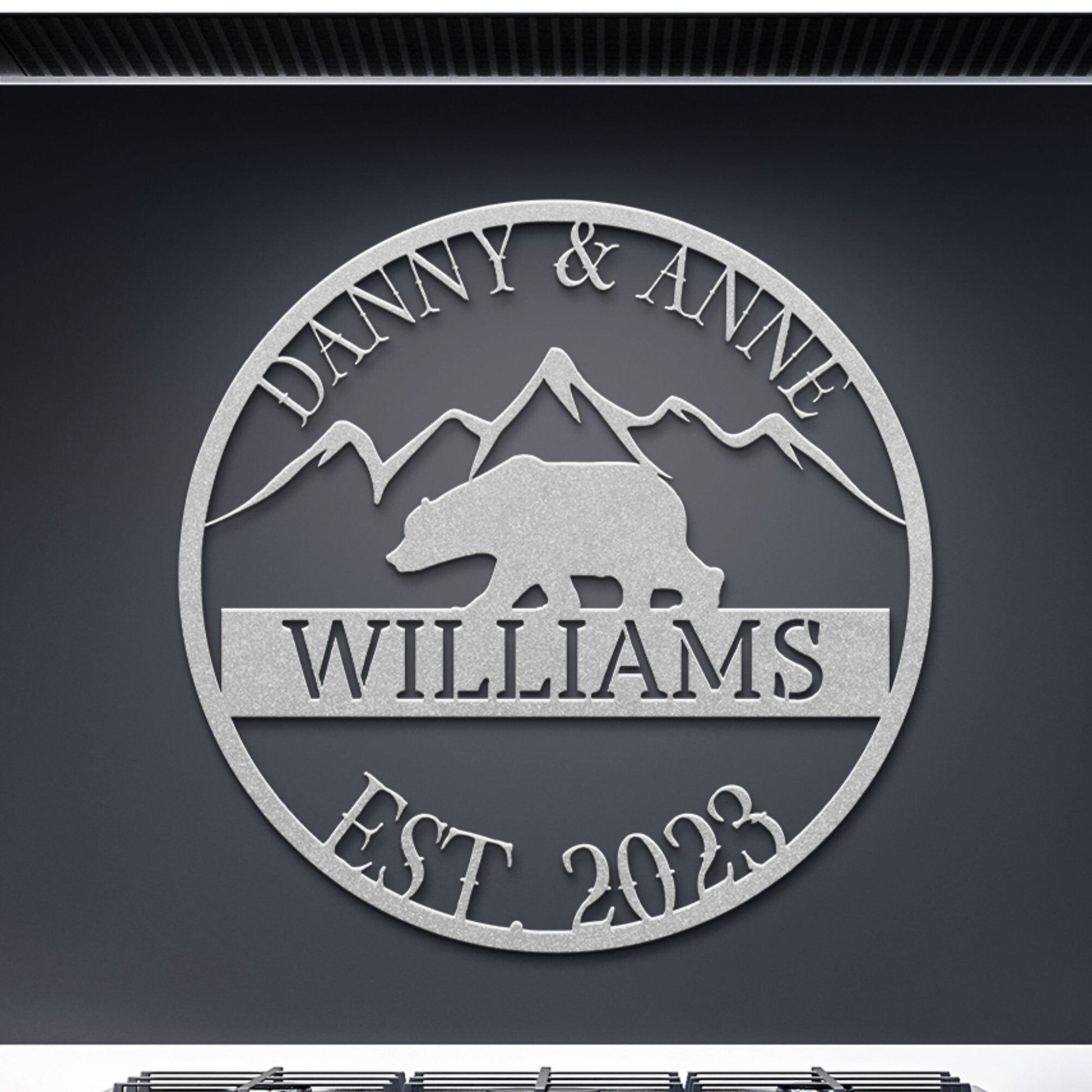California Metal Wedding Sign, Last Name Established Sign, Family Name Sign, Metal Sign Custom, Couple Gift, California Personalized Sign