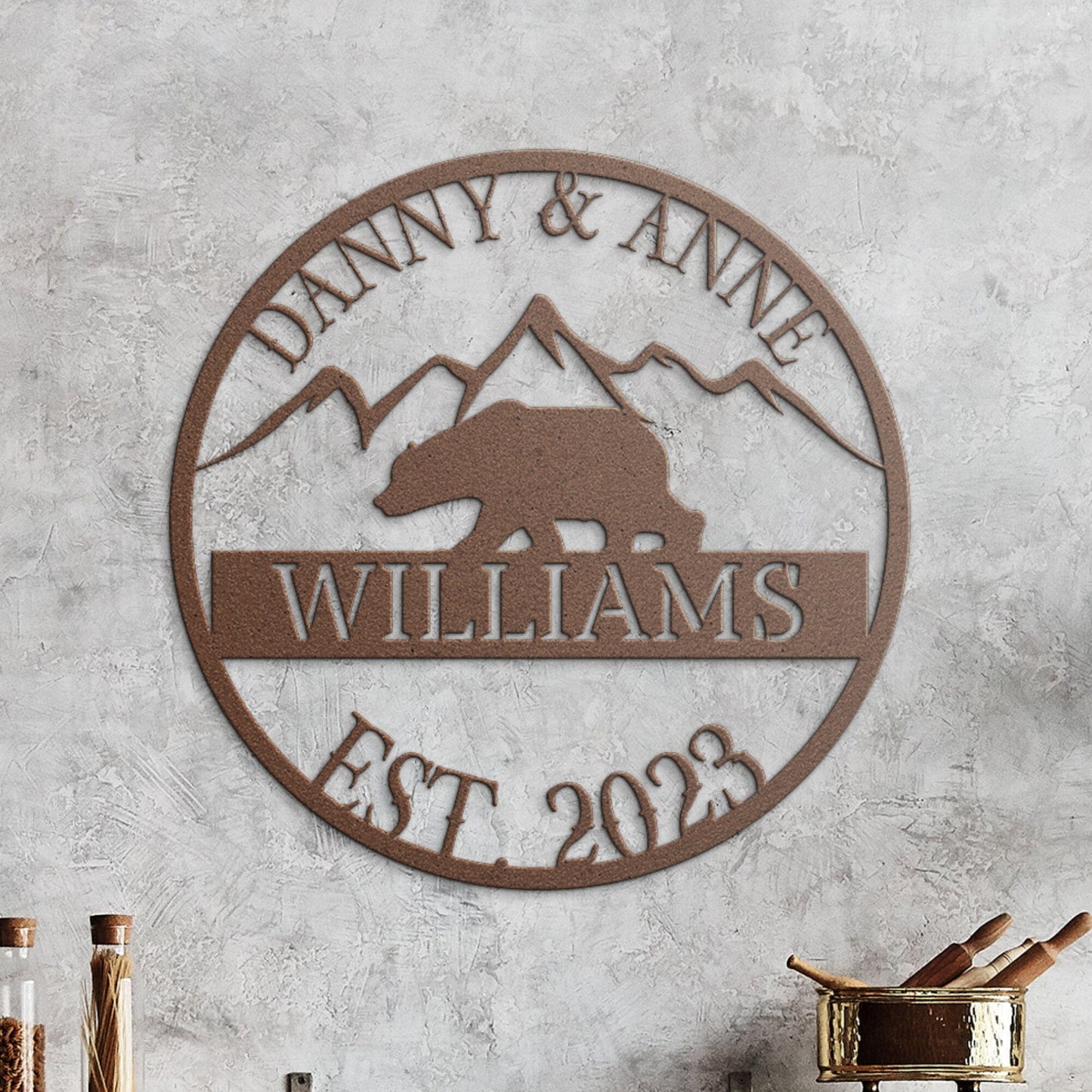 California Metal Wedding Sign, Last Name Established Sign, Family Name Sign, Metal Sign Custom, Couple Gift, California Personalized Sign