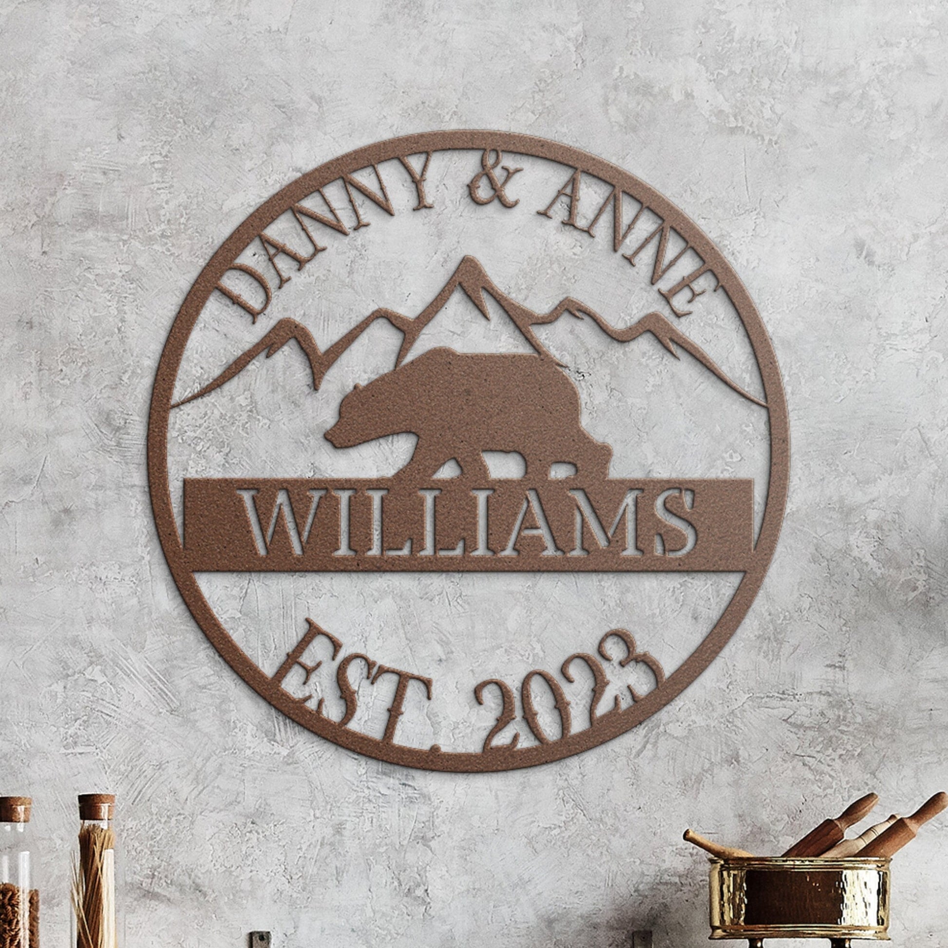 California Metal Wedding Sign, Last Name Established Sign, Family Name Sign, Metal Sign Custom, Couple Gift, California Personalized Sign