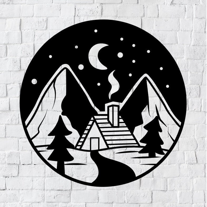 Cabin in the Woods Metal Sign | Housewarming Gift | Cottage Sign | Wedding Gift | Metal Cabin Sign | Cabin Sign | Cottage Sign