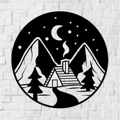 Cabin in the Woods Metal Sign | Housewarming Gift | Cottage Sign | Wedding Gift | Metal Cabin Sign | Cabin Sign | Cottage Sign