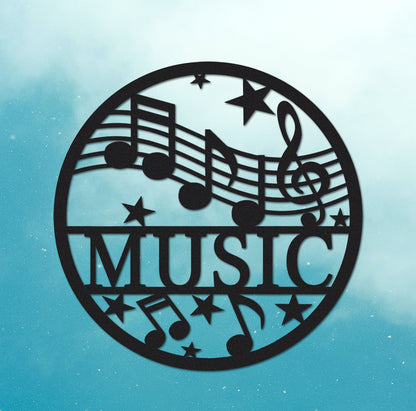 Custom Music Metal Sign,Personalized Music Wall Art,Musician Gift,Music Studio Decor,Musical instrument Shop Decor,Music Room Decor