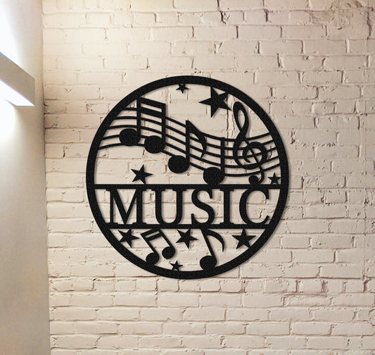 Custom Music Metal Sign,Personalized Music Wall Art,Musician Gift,Music Studio Decor,Musical instrument Shop Decor,Music Room Decor