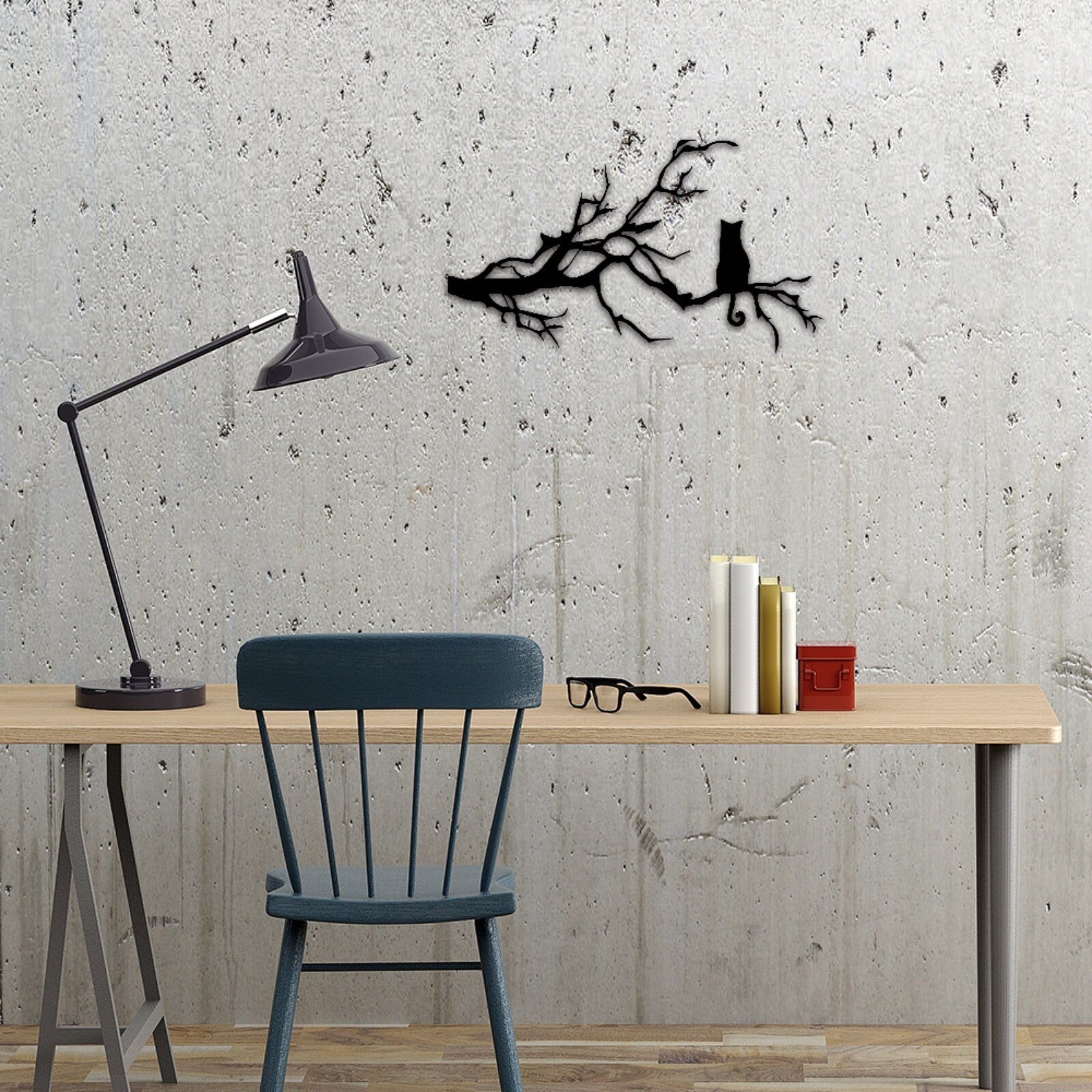 Cat on the tress Sign,Metal Cat Decor,Cat Wall Art,Cat Wall Decor,Housewarming Gift,Cat Metal Art,Room Decoration,Indoor Decor