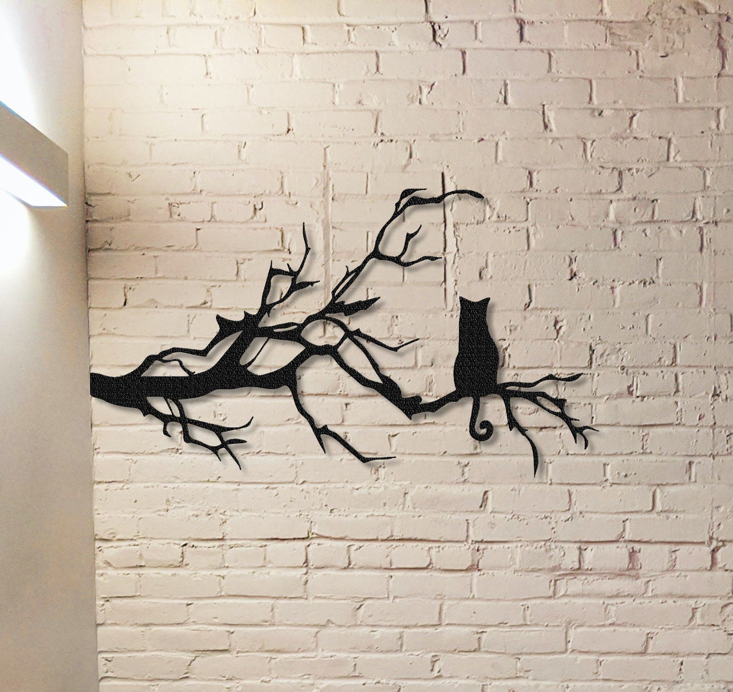 Cat on the tress Sign,Metal Cat Decor,Cat Wall Art,Cat Wall Decor,Housewarming Gift,Cat Metal Art,Room Decoration,Indoor Decor