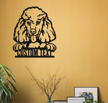 Custom Poodle Dog Metal Sign,Personalized Poodle Dog Wall Art,Dog House Decor,Room Decor,Dog Lover Gift,Dog Sign for Home,Pet Wall Decor