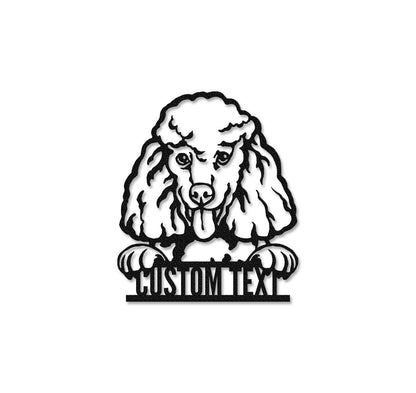 Custom Poodle Dog Metal Sign,Personalized Poodle Dog Wall Art,Dog House Decor,Room Decor,Dog Lover Gift,Dog Sign for Home,Pet Wall Decor