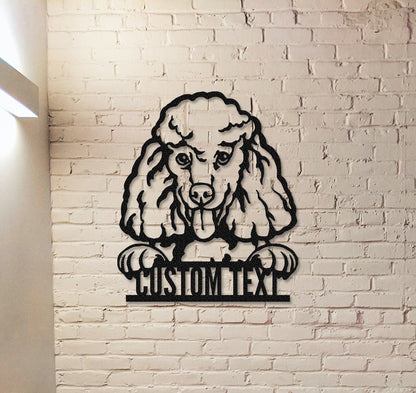 Custom Poodle Dog Metal Sign,Personalized Poodle Dog Wall Art,Dog House Decor,Room Decor,Dog Lover Gift,Dog Sign for Home,Pet Wall Decor