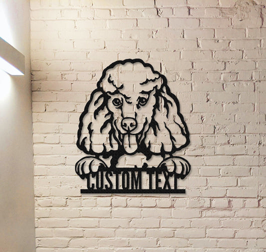 Custom Poodle Dog Metal Sign,Personalized Poodle Dog Wall Art,Dog House Decor,Room Decor,Dog Lover Gift,Dog Sign for Home,Pet Wall Decor