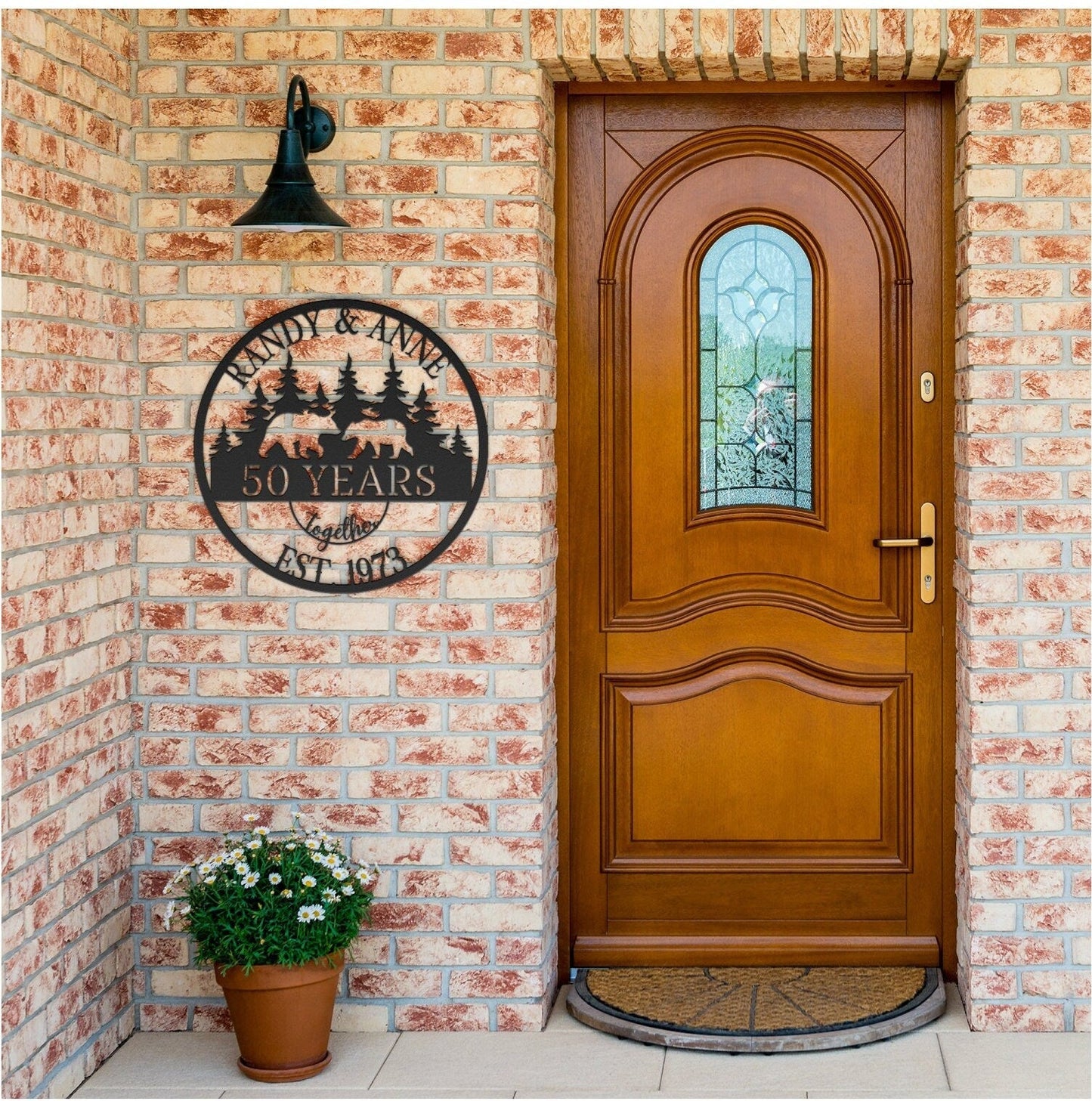 50th Anniversary Gift, Anniversary Gift For Parents, Golden Anniversary, 50 Year Anniversary Sign, Wedding Anniversary, Bear Family Sign