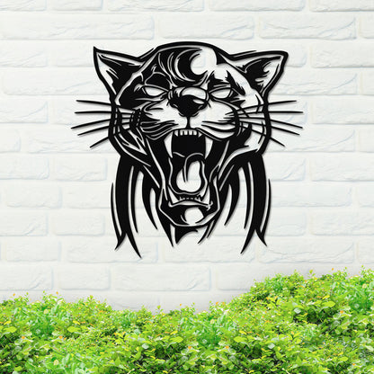 Metal Panther Sign, Metal Animal Sign, Housewarming Gift, Wedding Gift, Metal Sign, Metal Gift, Home Decor, Panther Mascot Accessories