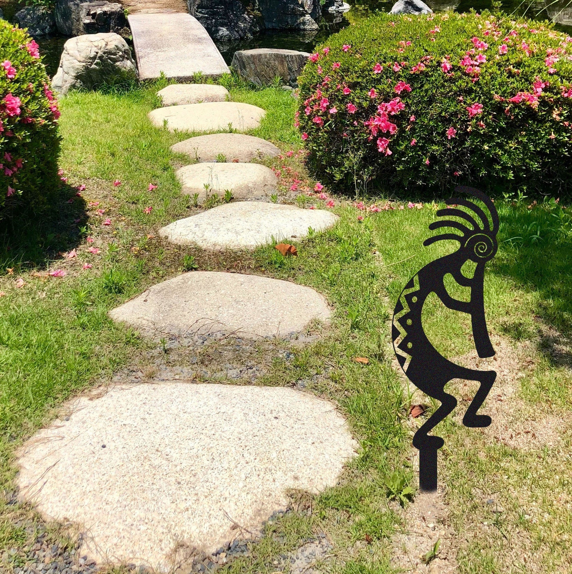 Kokopelli Metal Garden Stake,Kokopelli Metal Sign with stake,Steel Outdoor Decor,Kokopelli Wall Decor,Garden Decor,Patio Decor