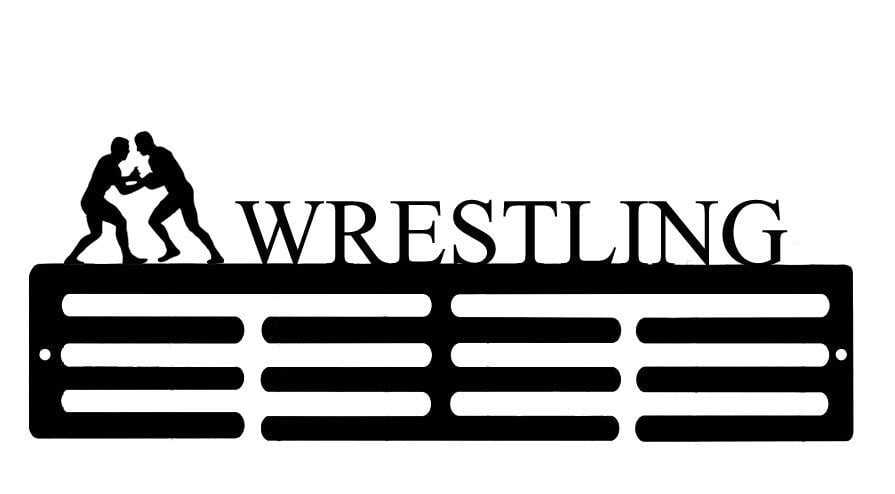 Customize Men's Wrestling Sport Medal Hanger Metal Sign, Medal Holder metal sign