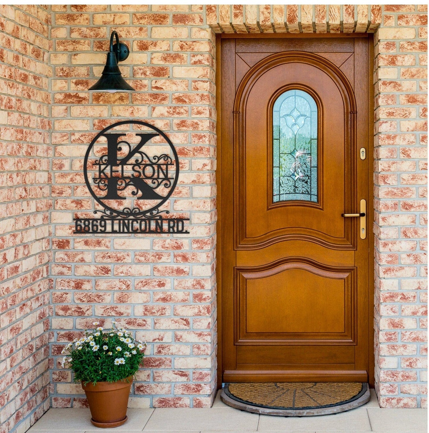 Personalized Family Name Metal Sign, Large House Number, Metal Monogram Sign, Last Name Sign, Housewarming Gift, Custom Metal Name Sign