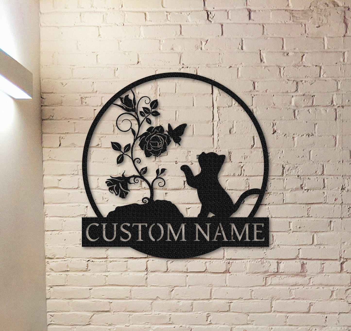 Custom Cat Metal Sign,Pet Loss gift,Cat Memorial Sign,Cat wall art,Cat Name sign,Cat Wall Hanger,Sympathy Sign,Pet Lover Gift,Remembrance