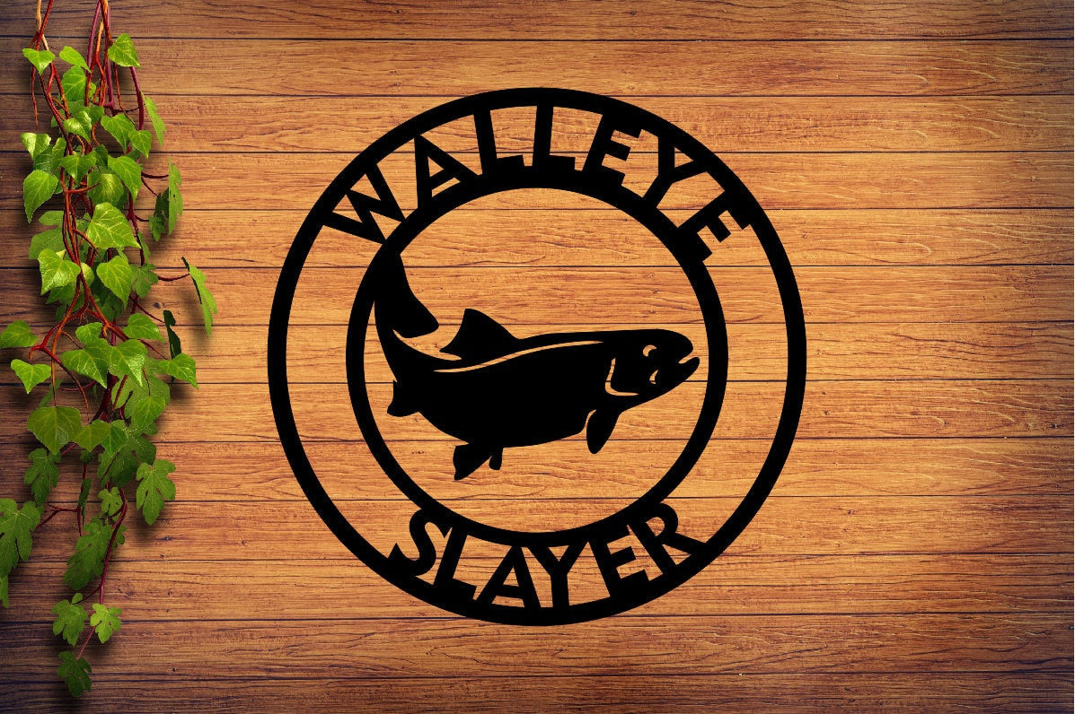 Personalized Fishing Sign / Fishing Sign / Home Decor Fishing Sign / Metal Home Decor / Steel Metal Art / Custom Fishing Wall Art