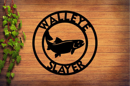 Personalized Fishing Sign / Fishing Sign / Home Decor Fishing Sign / Metal Home Decor / Steel Metal Art / Custom Fishing Wall Art