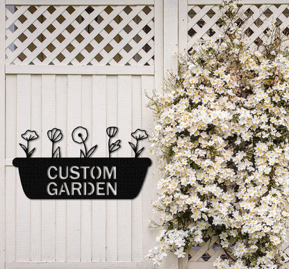 Personalized Garden Sign name,Custom Garden Wall Art,Garden Metal Sign,Garden Decor,Outdoor Decor,Yard Decor,Granny Garden Sign,Mothers Day