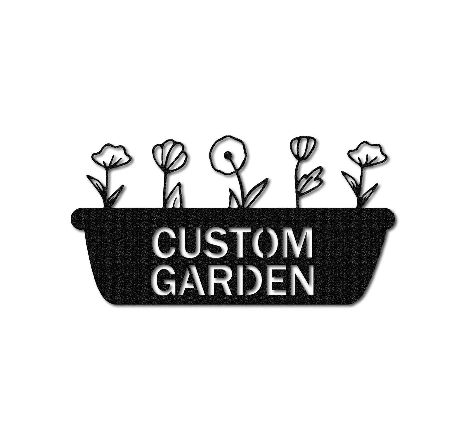 Personalized Garden Sign name,Custom Garden Wall Art,Garden Metal Sign,Garden Decor,Outdoor Decor,Yard Decor,Granny Garden Sign,Mothers Day