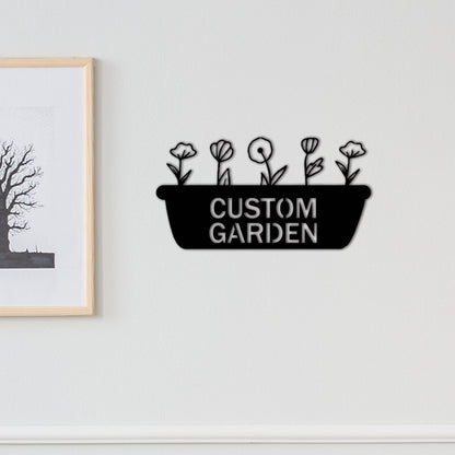 Personalized Garden Sign name,Custom Garden Wall Art,Garden Metal Sign,Garden Decor,Outdoor Decor,Yard Decor,Granny Garden Sign,Mothers Day