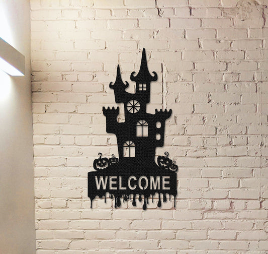 Custom Halloween Metal Sign,Halloween Asylum Art,Personalized Halloween Haunted House Decor,Halloween Gift,Halloween Wall Decor