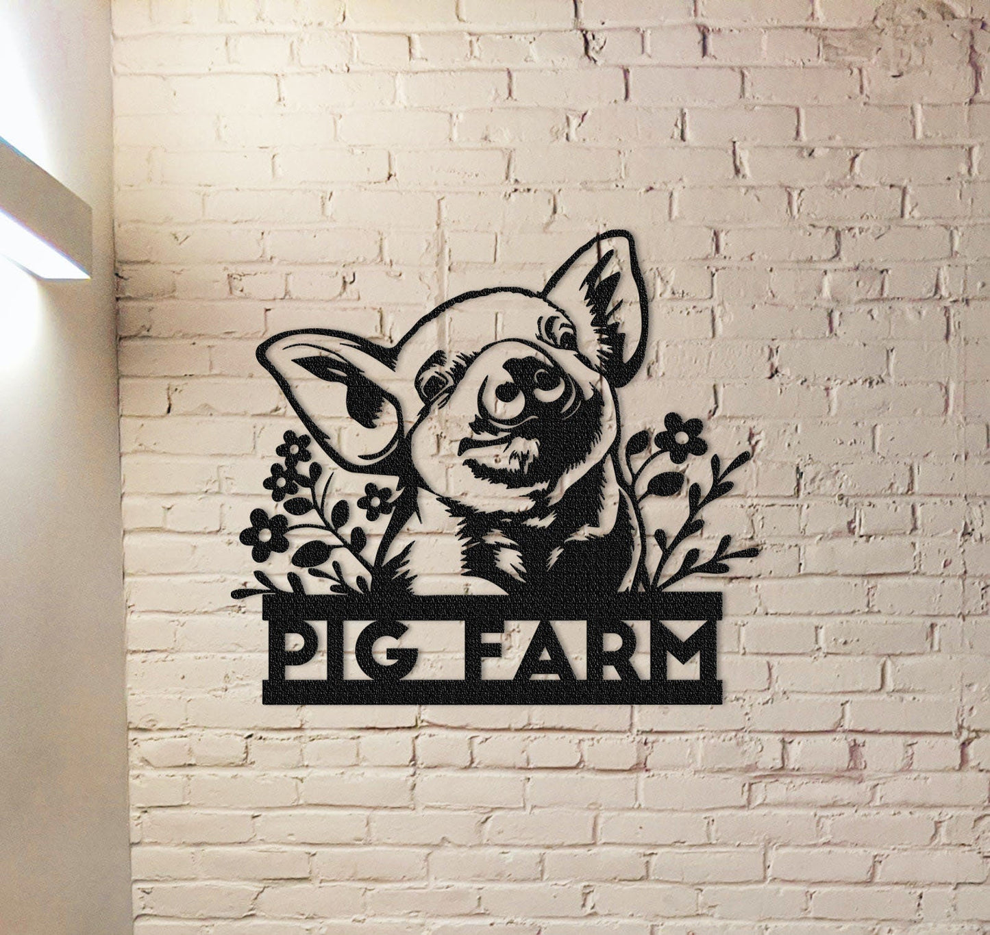 Custom Pig Metal Sign,Personalized Pig Farm Sign,Pig Wall Art,Metal Pig Farmhouse Decor,Farmer Gift,Farm Decor,Outdoor decor