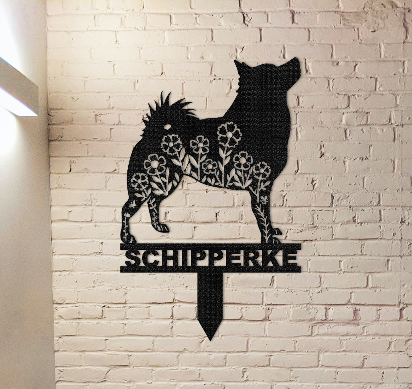 Custom Schipperke Memorial Stake Sign,Pet Grave Markers Sign, Metal Sign With Stake,Pet Loss Gift,Sympathy Sign, Remembrance Stake