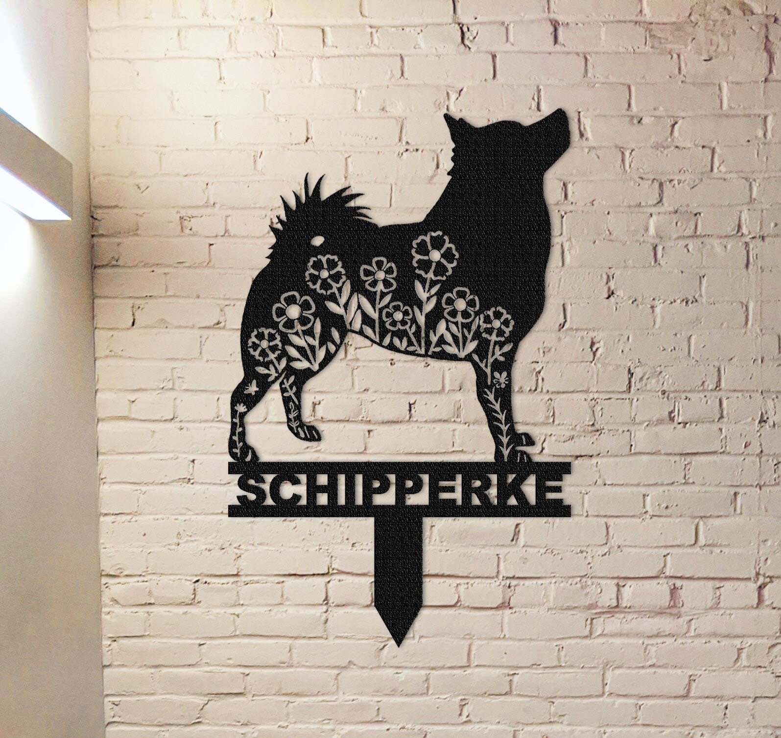 Custom Schipperke Memorial Stake Sign,Pet Grave Markers Sign, Metal Sign With Stake,Pet Loss Gift,Sympathy Sign, Remembrance Stake