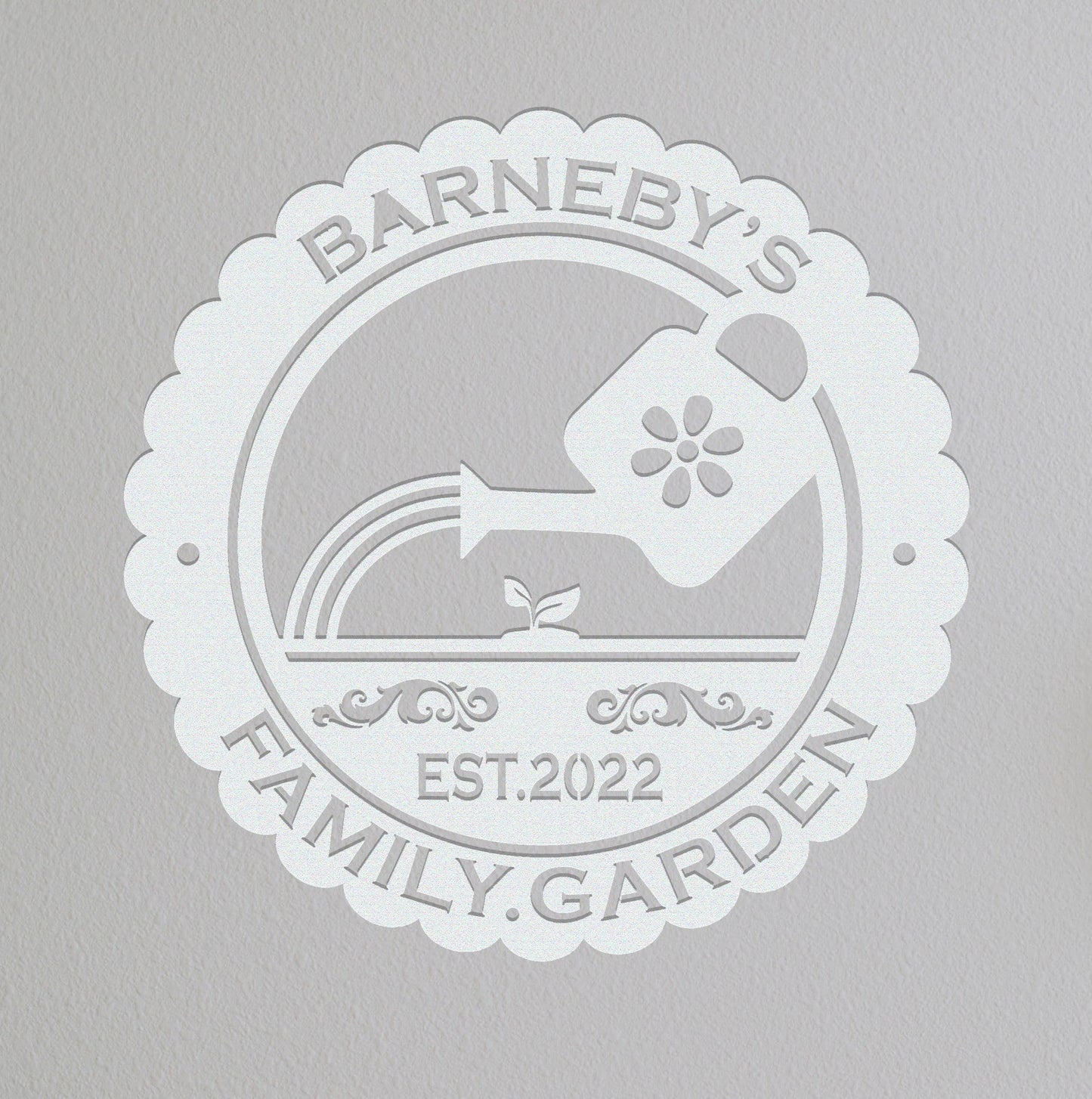 Custom Garden Sign Name,Watering pot Sign,LED Lights,Family Garden Sign,Gate Decor,Personalized Garden Sign Name,Gift for Gardener