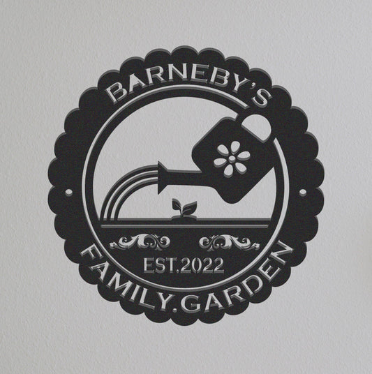 Custom Garden Sign Name,Watering pot Sign,LED Lights,Family Garden Sign,Gate Decor,Personalized Garden Sign Name,Gift for Gardener