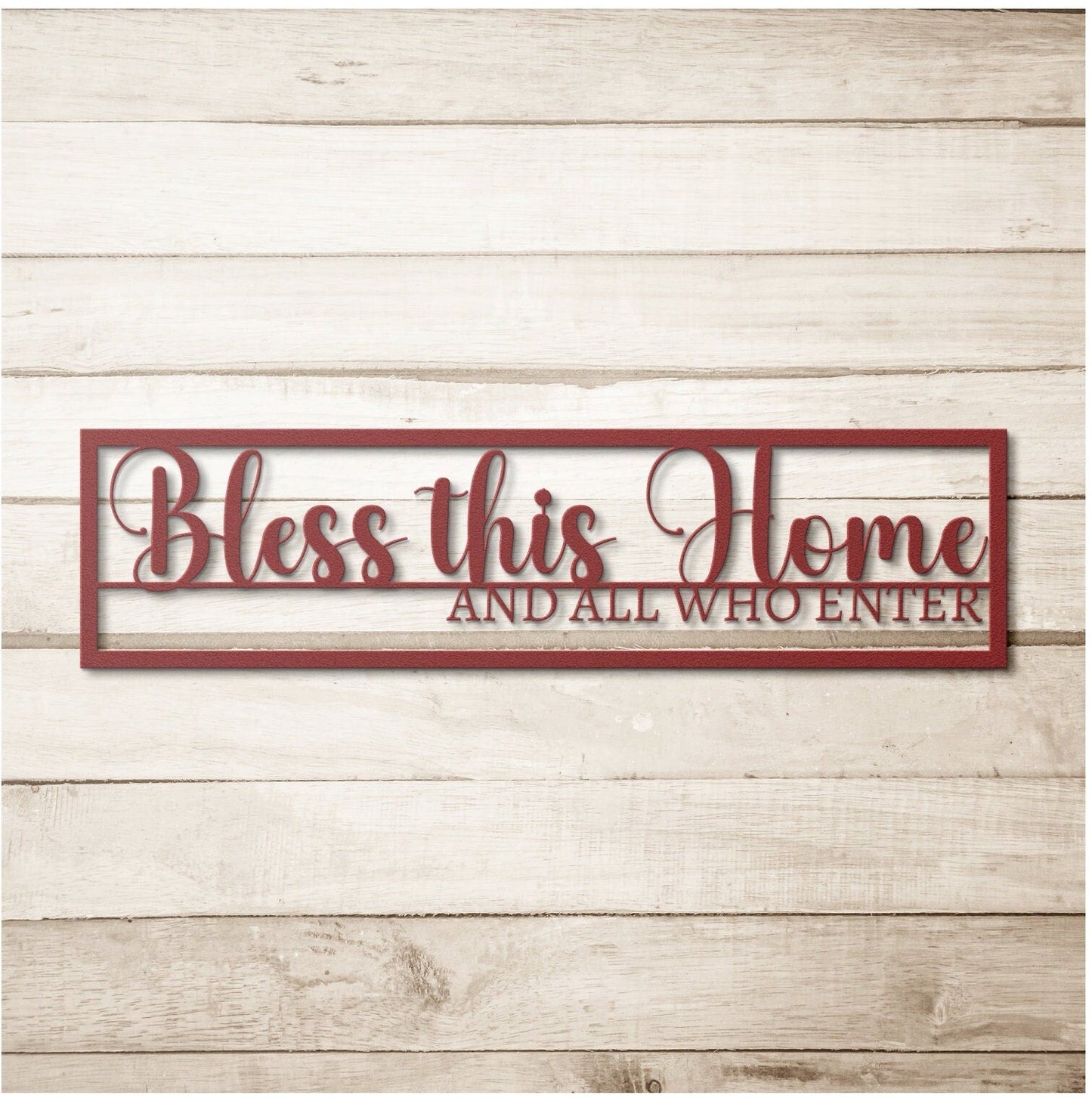 Bless This Home Metal Wall Art, Large Bless Our Home Sign, Housewarming Gift, Wall Hanging Metal Art, Bless This Home Metal Sign, New Home